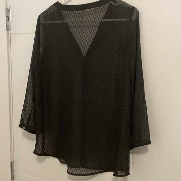 Skies Are Blue Sheer Blouse - Picture 4 of 9